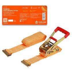 Ремень крепления груза для ЕВРОФУРЫ 5/10 т, 3,6 м, ширина 55 мм, с рельсовым креплением (крючки "ласточка") (AS-T-18E)