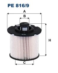Фильтр топливный FORD/PEUGEOT/CITROEN 1.6D/2.0D 08- PE 816/9