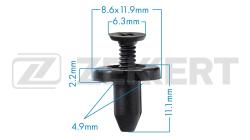 Клипса крепёжная Ford Mazda (миним. кол-во заказа 10 шт) be-1710