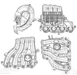LUZAR LIM 1802 Коллектор впускной для а/м VW Polo Sedan (10-)/Jetta (10-) 1.6i [CFNA,CLSA]