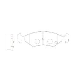 Колодки тормозные KIA SEPHIA/SHUMA 1.5-1.8 95- передние GK0528