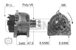Генератор RENAULT LOGAN/DUSTER/LADA LARGUS 10- 1.6 110A с обг. муфтой 110A 210511
