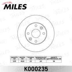 Диск тормозной KIA RIO 1.3/1.5 00-05 передний K000235