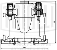 Суппорт торм. для а/м Daewoo Nexia (94-)/Chevrolet Lanos (05-) перед. прав. d=48мм (CF 202502)