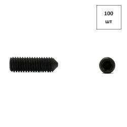 Винт уст. 6х5 кп 12.9 DIN 914 заостр. вн/ш. 100шт FORTLUFT sts017417