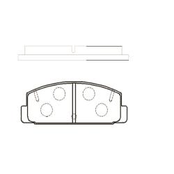 GK0695 Колодки тормозные MAZDA RX 7 92>/MAZDA 323 1.8 T/626 91>94 задние