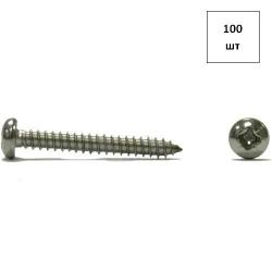 Саморез 4,2х9,5 полукр.гол. DIN 7981 A2 100шт FORTLUFT sts014258