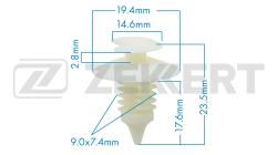 Клипса крепёжная Renault VAG (миним. кол-во заказа 10 шт) be-1219