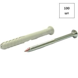 Дюбель-гвоздь JD 8х60 V (потай) нейл. 100шт FORTLUFT sts031658