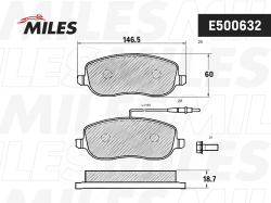 Колодки тормозные CITROEN C8/JUMPY/PEUGEOT 807/EXPERT 2.0-2.2 передние CERAMIC e500632