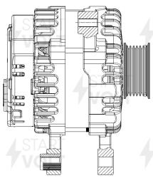 Генератор для а/м Geely Emgrand (21-) 1.5i 110A (LG 2728)