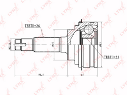 ШРУС TOYOTA CAMRY III V10/CARINA E T190 1.6-2.2 91-97 нар. +ABS CO-7507