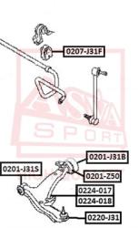 Опора шаровая переднего рычага NISSAN NISSAN TEANA J31 2003- 0220-j31