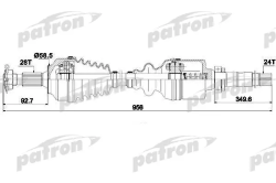 PDS4580 Полуось