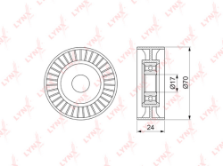 Ролик ремня приводного SUZUKI IGNIS/LIANA 1.3/1.6 01- PB-5073