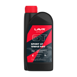 Масло моторное LAVR MOTO 1л GT SPORT 4T LN7727