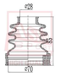 Шрус внутренний 23x40x24 NISSAN PRIMERA P12 2002- nsiu-p12