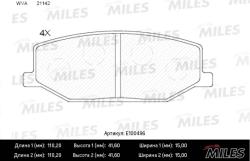 E100496 Колодки тормозные SUZUKI JIMNY/SAMURAI 88- передние SemiMetallic