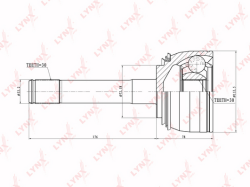 ШРУС TOYOTA LAND CRUISER(HDJ101/UZJ100) 4.2TD-4.7 98> нар. CO-7532
