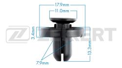 Клипса крепёжная Subaru Toyota (миним. кол-во заказа 10 шт) be-1971