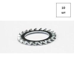 Шайба стопор. 10,5 DIN 6798A А2 10шт FORTLUFT sts033106