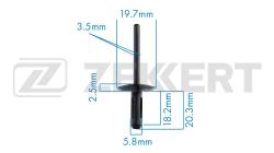 Клипса крепёжная BMW (миним. кол-во заказа 10 шт) be-2662