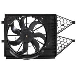 Вентилятор охлаждения AUDI A1; SEAT Ibiza, Toledo; SKODA Fabia, Rapid; VW Polo TDi (11-18) (4 pin, с диффузором)