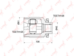 ШРУС HYUNDAI TUCSON 2.0 04-10 нар. +ABS CO-3626A