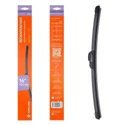 Щетка стеклоочистителя бескаркас 400мм (16") 1 адаптер (Hook 9x3, 9x4 - Крючок 9x3, 9x4) (AWB-BKP-410)