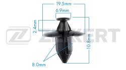 Клипса крепёжная Honda Nissan Subaru (миним. кол-во заказа 10 шт) be-1261