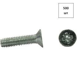 Винт 6х12 DIN 7500 М самонарез.потай.гол. оц.(TORX) 500шт FORTLUFT sts021364