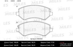 E100394 Колодки тормозные CHRYSLER VOYAGER 00-/JEEP CHEROKEE 01-передние SemiMetallic