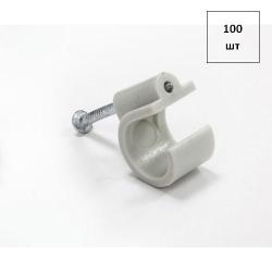 Скоба д/крепл. элект.провода D16-19 серая 100шт FORTLUFT sts022870