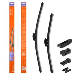 Щетки стеклооч бескаркас универс компл. (2шт.) 650/480мм (26"/19") 5 адптр (AWB-BK-650-475K)