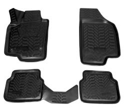 AIRLINE ACM-PS-91 Ковры для VW Tiguan (07-16), 4 шт., (крепеж), выс.борт, 3D с подпятником, ТЭП, черн.