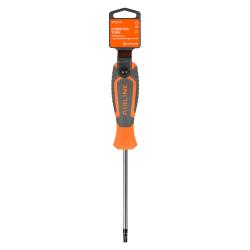 Отвертка TORX TX25x100мм, магнитный наконечник, пласт.подвес (ATBX009)
