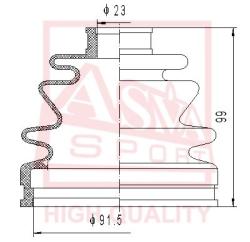 Шрус наружный 22x55x25 NISSAN NISSAN : ALMERA N16 GG15DE EURO ns-n16a42