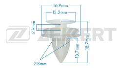 Клипса крепёжная Nissan (миним. кол-во заказа 10 шт) be-2526