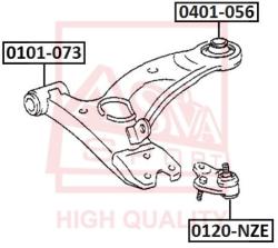 Опора шаровая TOYOTA TOYOTA : COROLLA RUNX/ALLEX 120 WILL WICHTOYOTA CELICA ZZT230 1999-2006TOYOTA 0120-nze