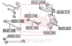 Опора шаровая заднего верхнего рычага TOYOTA TOYOTA CROWN JZS155 4WD 1995-2001 TOYOTA CROWN/CROWN MA 0120-777