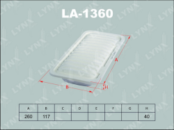Фильтр воздушный TOYOTA YARIS 99- LA-1360