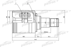 ШРУС PCV1570