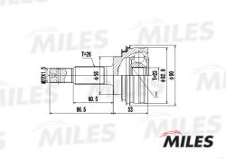 GA20480 ШРУС TOYOTA CARINA T150/T170/COROLLA V-VIII E80-E110 1.3-1.6 83-92 нар.