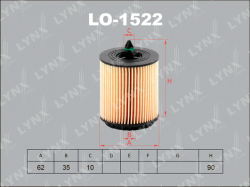 Фильтр масляный OPEL ASTRA G/VECTRA B/INSIGNIA/ZAFIRA 2.0T/2.2 LO-1522