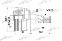 ШРУС PCV2253