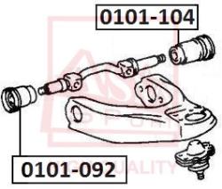 Рычаг передний верхний левый TOYOTA TOYOTA : LITE/TOWNACE NOAH V CR5# SR5# 0124-ta50ul