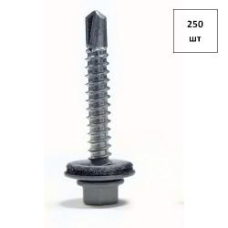 Саморез кровел. 4,8 х 60 Гол.SW+EPDM оц. Ред.шаг 250шт FORTLUFT sts020785