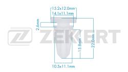 Клипса крепёжная BMW (миним. кол-во заказа 10 шт) be-3814