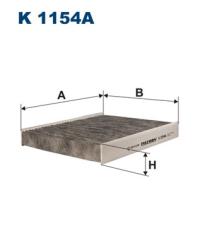 Фильтр салона FORD FOCUS C-MAX/MONDEO 07-/VOLVO C30/C70/S40 04- угольный K 1154A