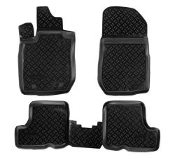 AIRLINE ACM-PS-57 Ковры для Renault Sandero I /Sandero Stepway (09-14), 4 шт., (крепеж), выс. борт, ТЭП, черн.